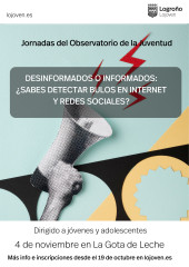 Taller: Desinformados o informados. ¿Sabes detectar bulos en internet y redes sociales?